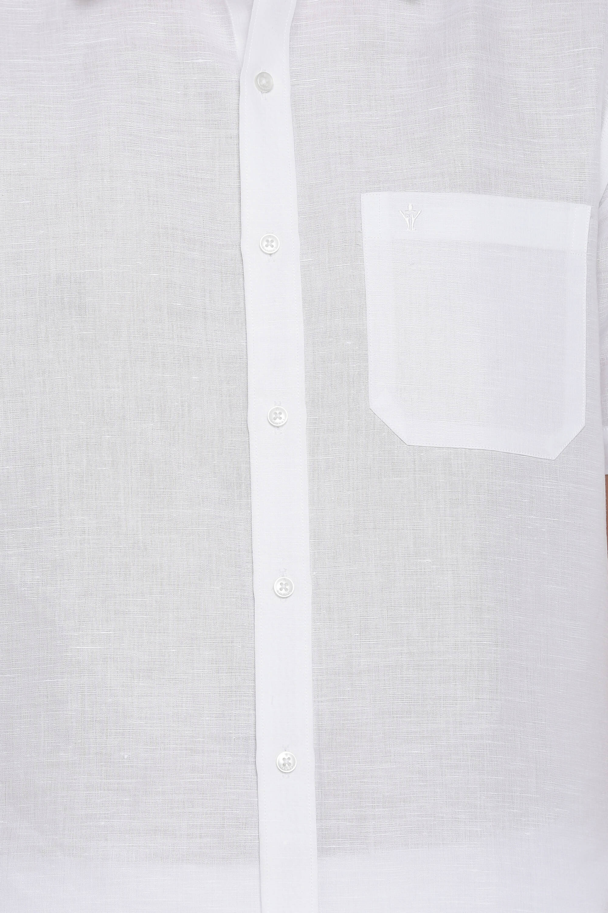 Ramraj Cotton Mens Cotton Linen Half Sleeve White Shirt - Distacart