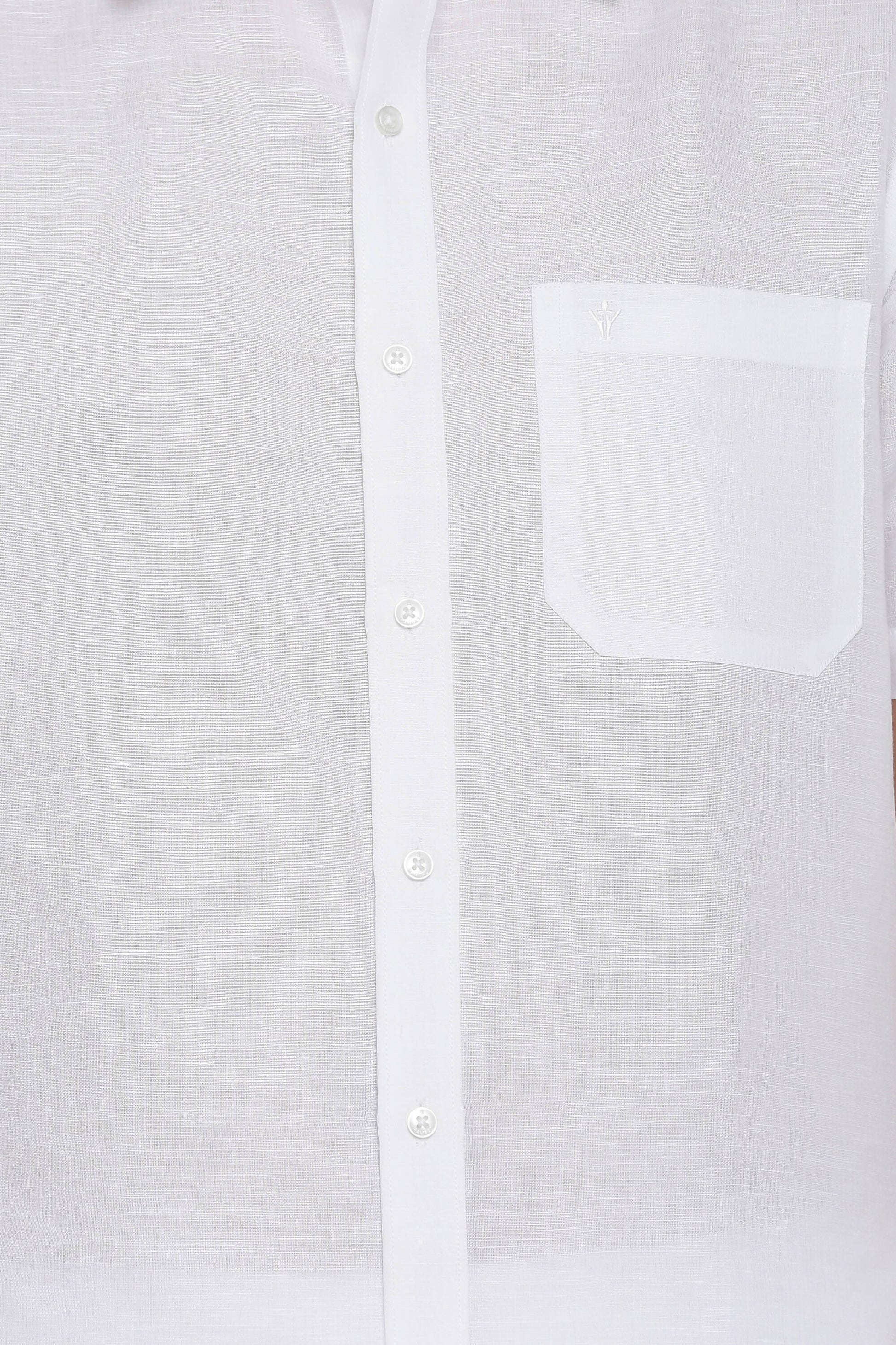 Ramraj Cotton Mens Cotton Linen Half Sleeve White Shirt - Distacart