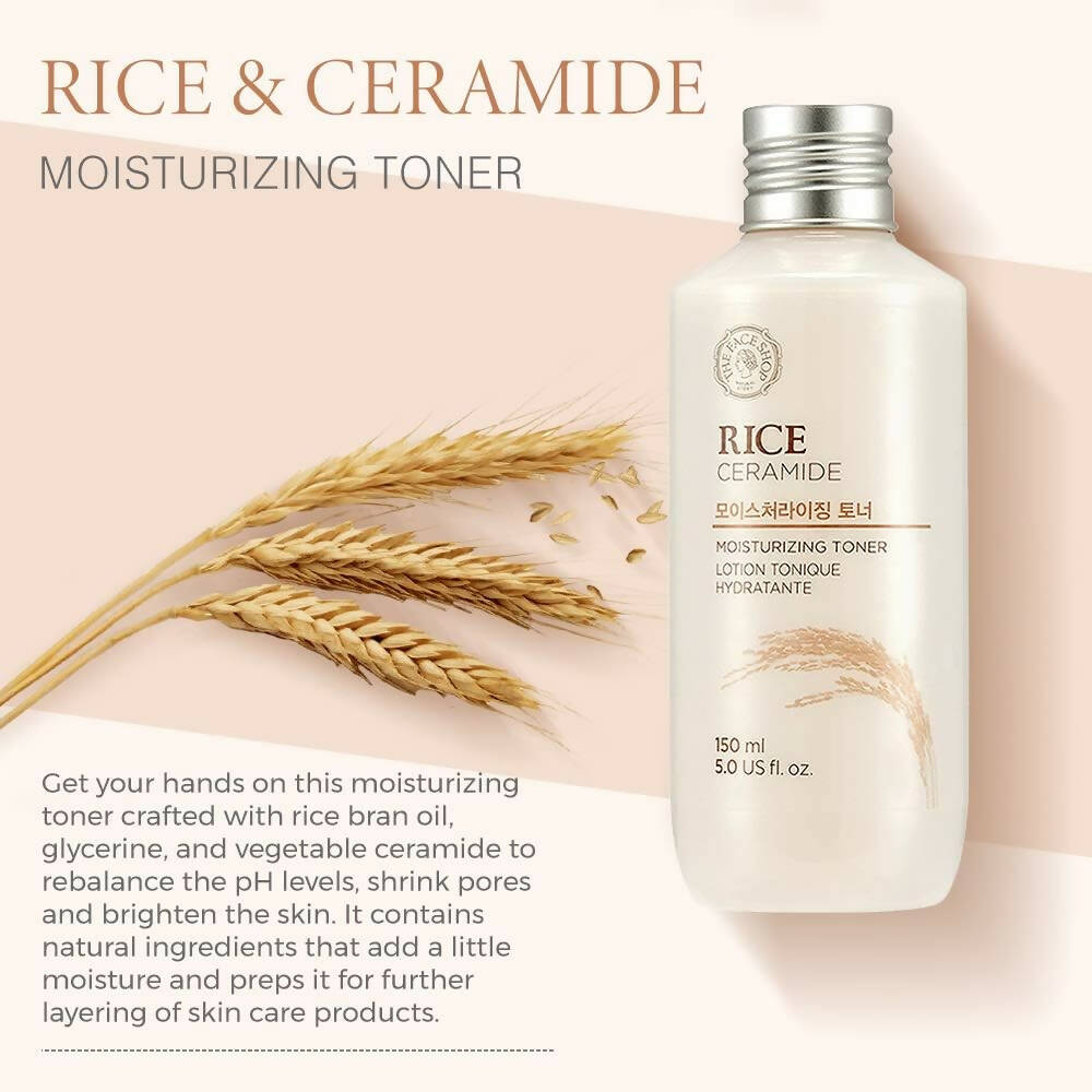 The Face Shop Rice & Ceramide Moisturizing Face Toner - Distacart