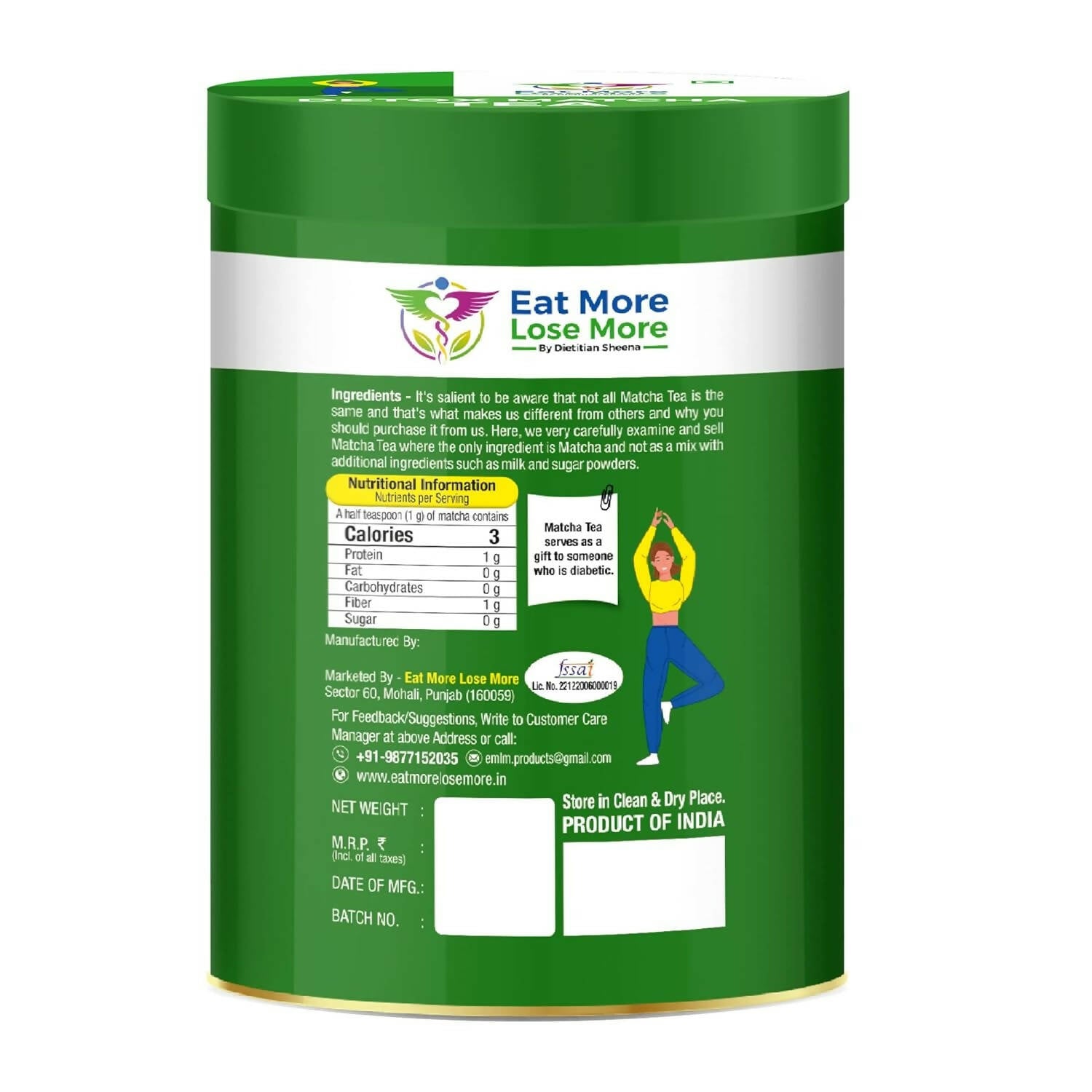 Eat More Lose More Detox Matcha Tea - Distacart