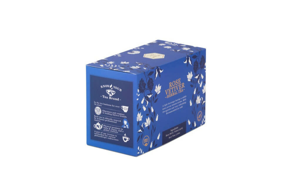 Mittal Teas Rose Vetiver Herbal Tea - Eco Friendly Bags - Distacart