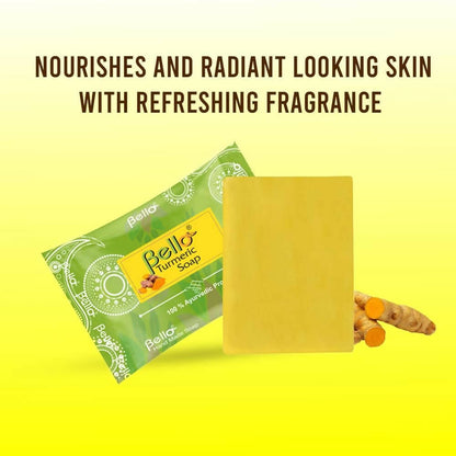 Bello Herbals Hand Made Glycerin Turmeric Soap - Distacart