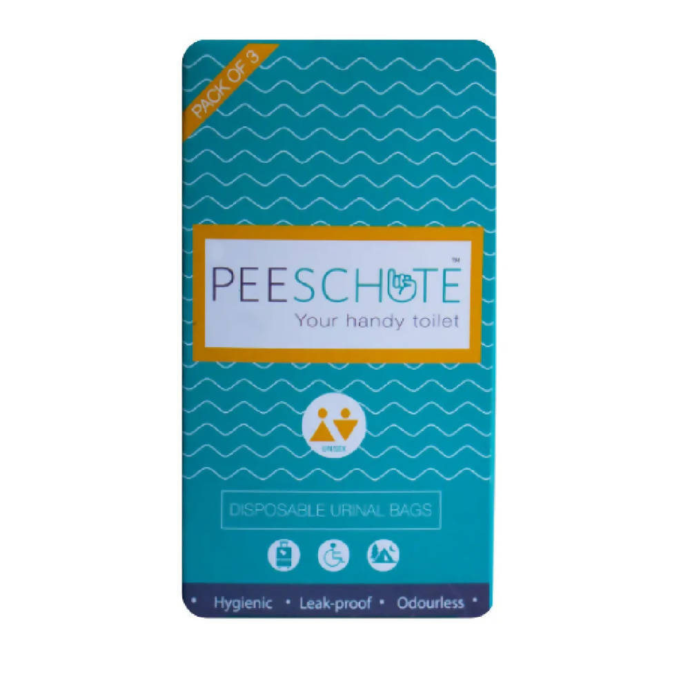 Peeschute Medi Unisex Pocket Sized Toilet Bag (Pack of 3) - Distacart