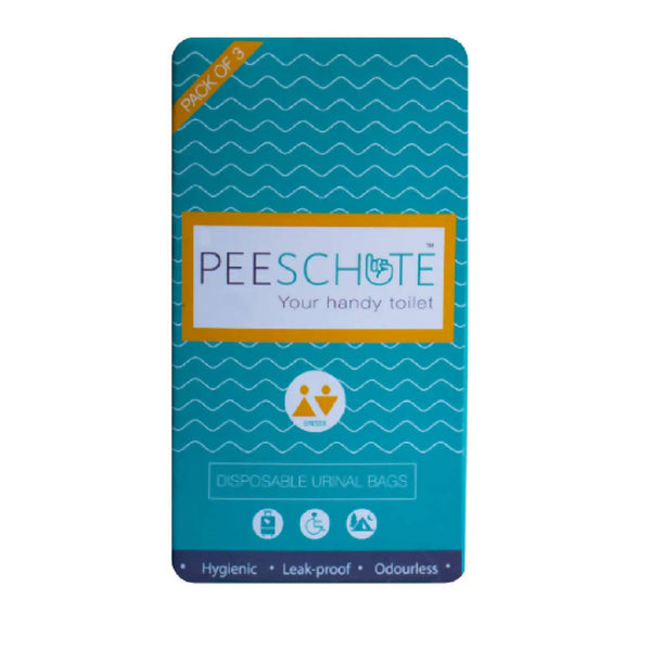Peeschute Medi Unisex Pocket Sized Toilet Bag (Pack of 3) - Distacart