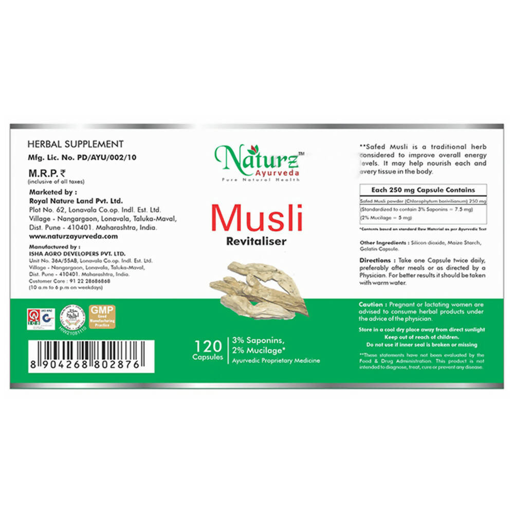 Naturz Ayurveda Musli Capsules - Distacart