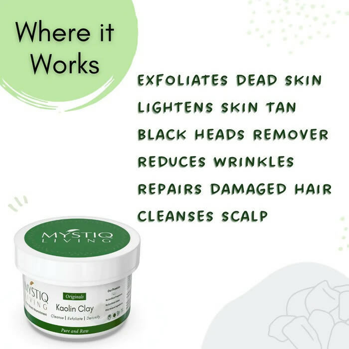 Mystiq Living Originals Kaolin Clay Powder - Distacart