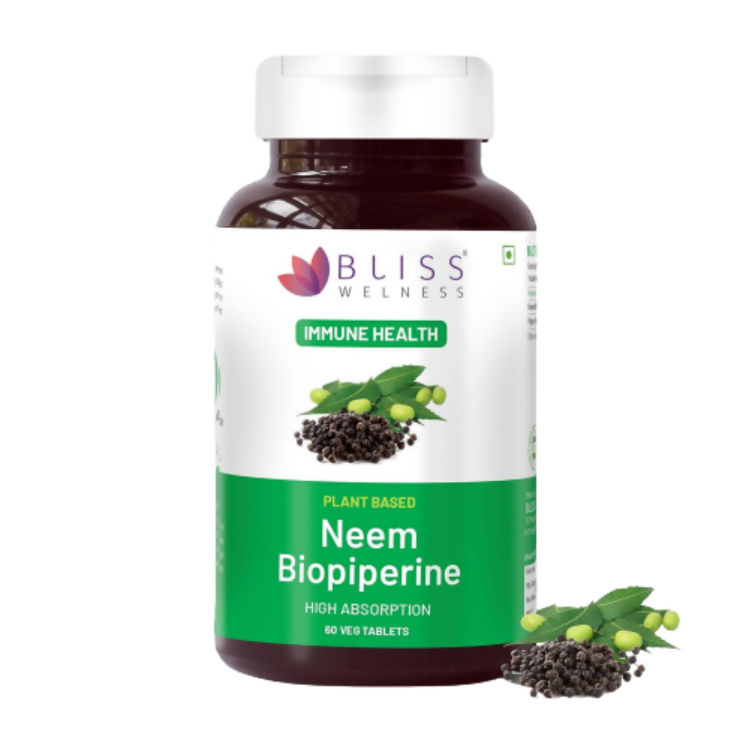 Bliss Welness Neem Biopiperine Tablets - Distacart
