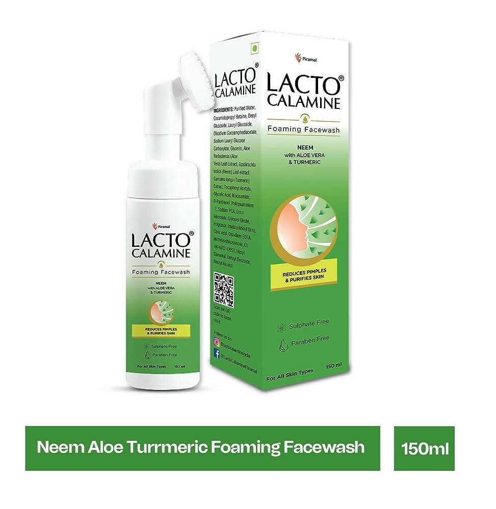 Lacto Calamine Neem with Aloe & Turmeric Foaming Face Wash - Distacart