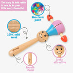 Thumbnail for Matoyi Maraca Wooden Baby Rattle - Distacart