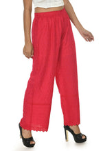 Thumbnail for Mominos Fashion Moeza Reyon Cotton Magenta Color Chikan Work Palazzo