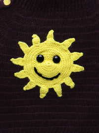 Thumbnail for Chutput Kids Brown Coloured Solid Pullover For Baby Boys with Sunflower Design - Distacart
