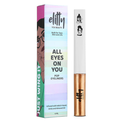 Elitty Rust Pop Color Metallic Finish Liquid Eyeliner - Eternal Eclipse (Rust) - Distacart