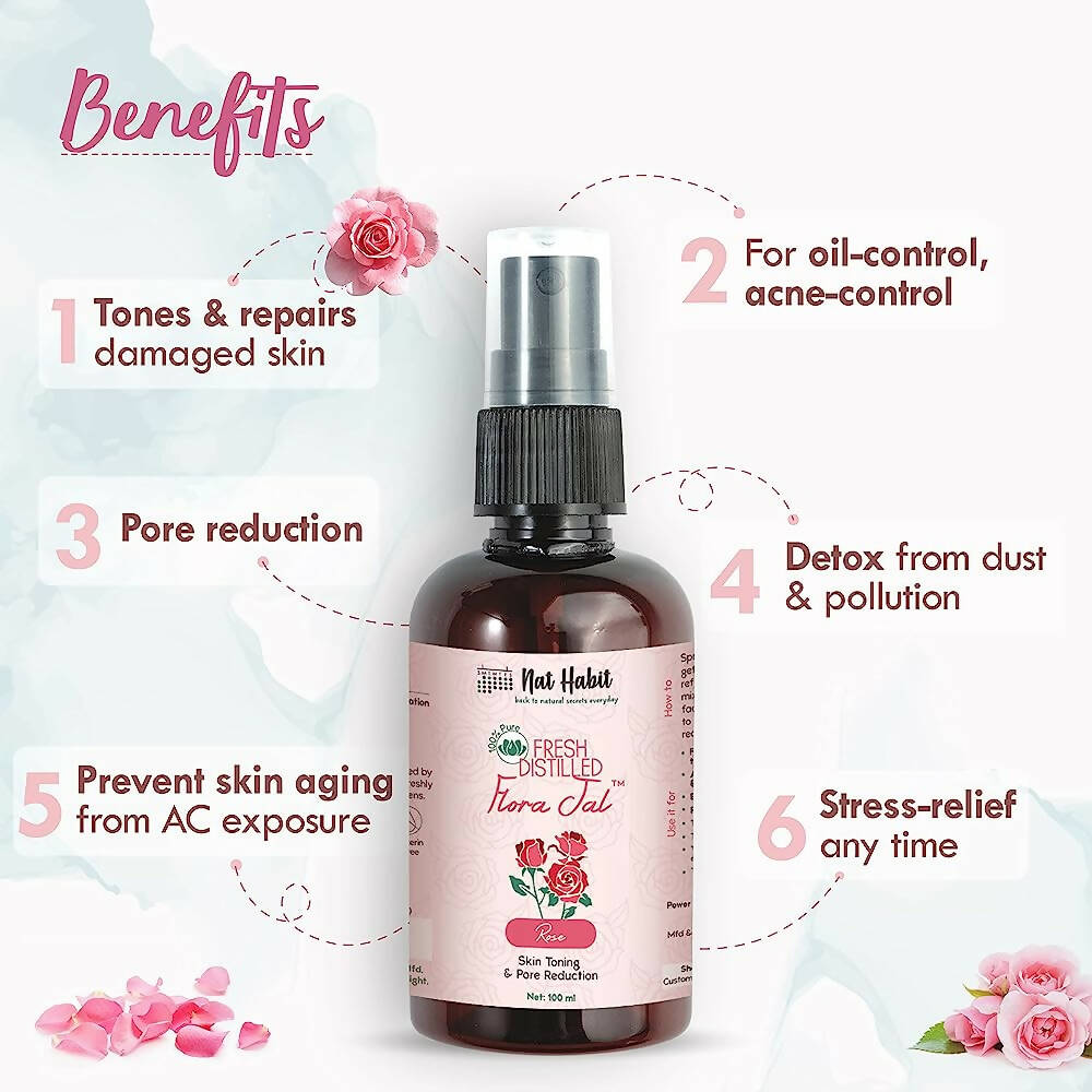 Nat Habit Fresh Distilled Rose Flora Jal - Distacart