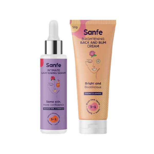 Sanfe Intimate Lightening Serum With Orange Peel + Brightening Back And Bum Cream