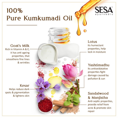 Sesa Ayurvedic Kumkumadi Face Oil - Distacart