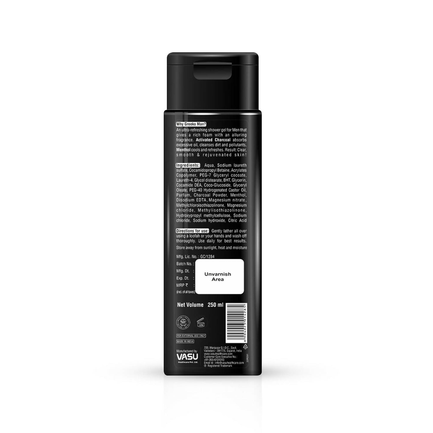 Greeko Man 3 in 1 Charcoal Shower Gel - Distacart