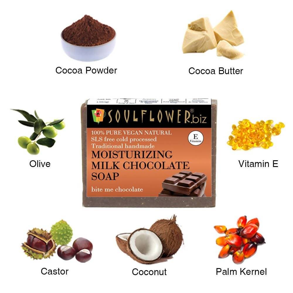 Soulflower Moisturizing Milk Chocolate Handmade Soap - Distacart
