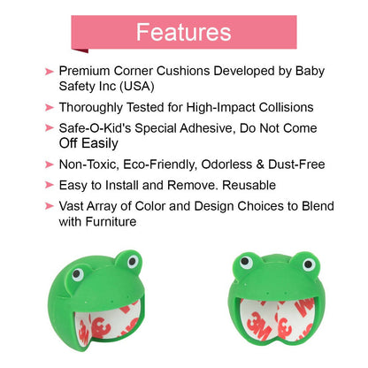 Safe-O-Kid Elegant Catchy Animal Shaped Corner Guards, Green - Distacart