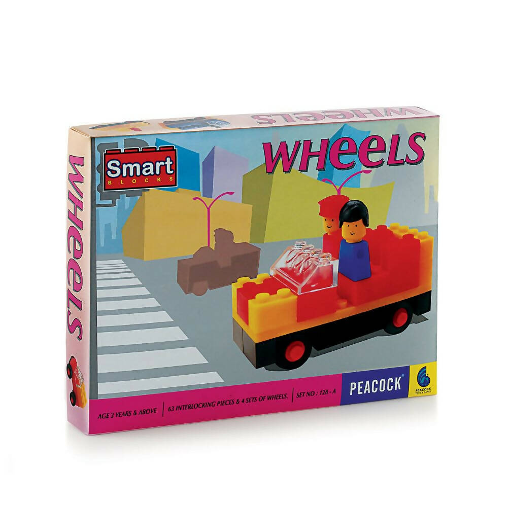 Peacock Learning & Educational Building Block Set For Kids - Wheels - Distacart