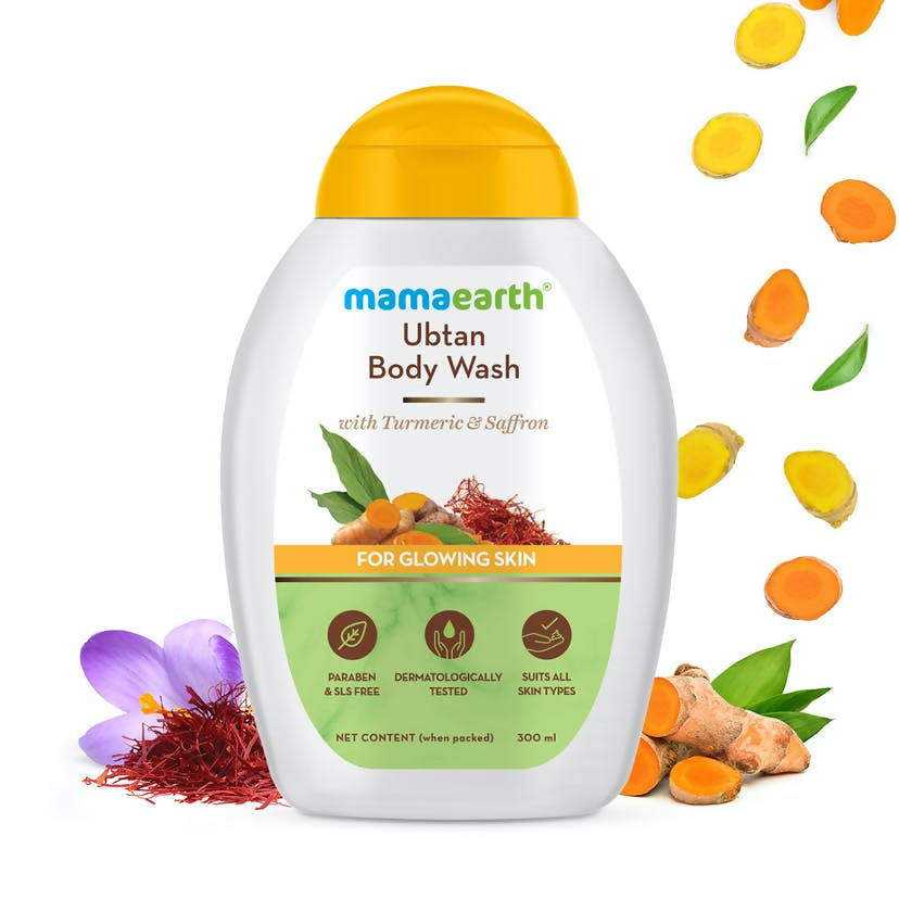 Mamaearth Ubtan Body Wash With Turmeric & Saffron for Glowing Skin - Distacart