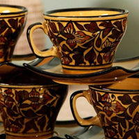 Thumbnail for Handpainted Cup Saucer(Set Of 6) - Distacart