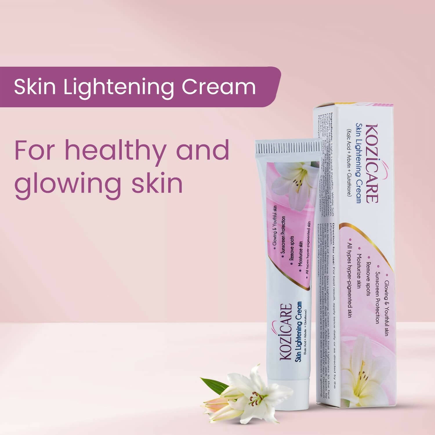 Healthvit Kozicare Skin Lightening Cream - Distacart