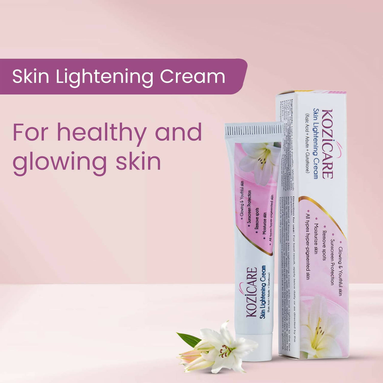 Healthvit Kozicare Skin Lightening Cream - Distacart