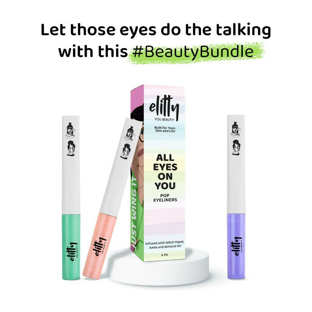 Elitty Eye Gotta Feeling Pastel Pop Color Eyeliner Combo - Distacart