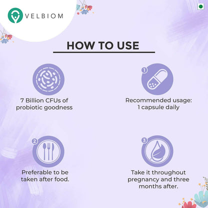 Velbiom Nu Mom Probiotic Health Capsules For Women - Distacart
