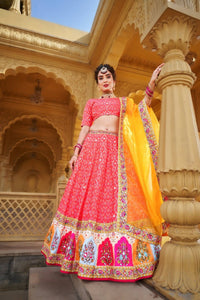 Thumbnail for InfinitySaree Beautiful Printed Lengha Choli for Women Party Wear Ghagra Choli Wedding Lehenga - Distacart