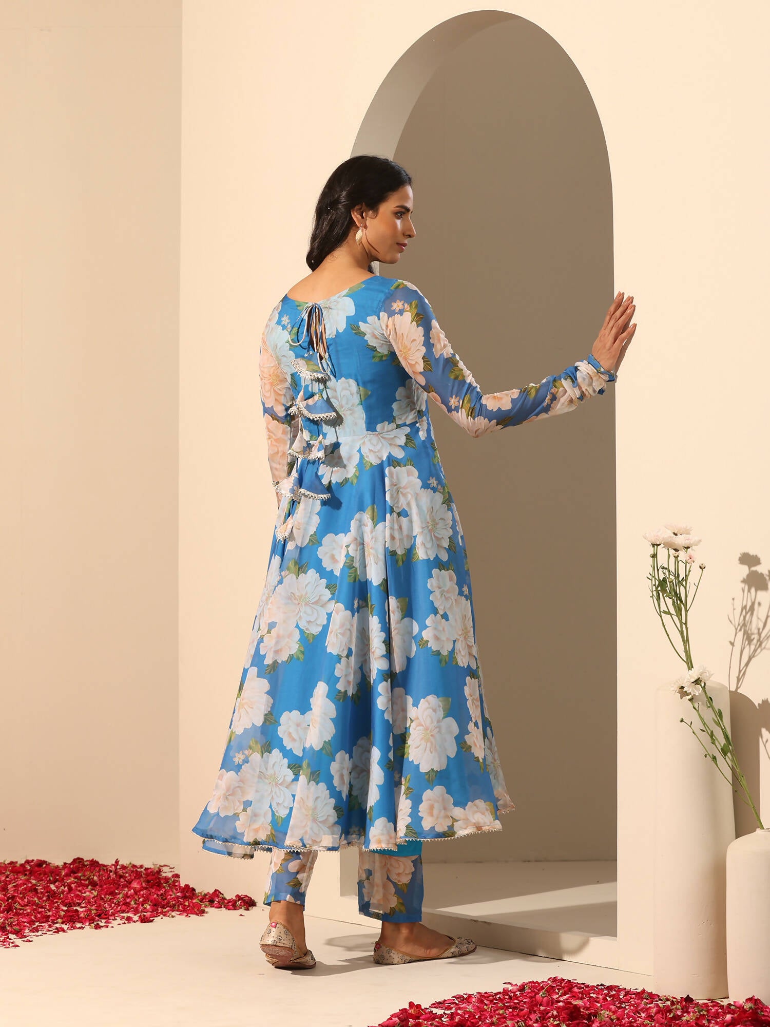 Pomcha Jaipur Blue Gul Fiza Anarkali Set - Distacart