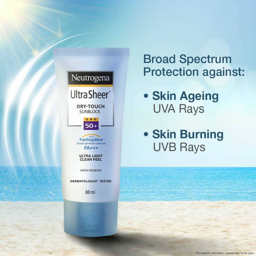 Neutrogena Ultra Sheer Sunscreen, SPF 50+ - Distacart