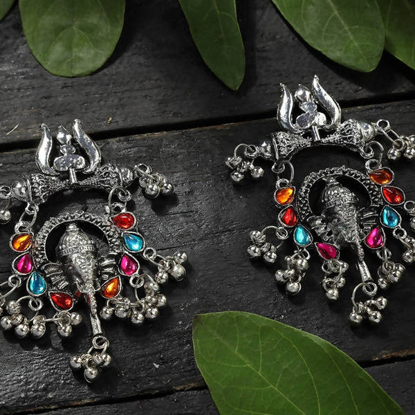 Mominos Fashion Johar Kamal Traditional Multi Kundan Ganesha Earrings - Distacart