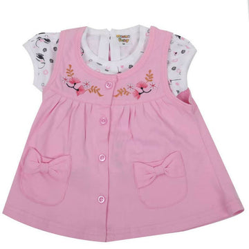 NammaBaby Baby Girl's A-Line Mini Frock Dress - Pink 114 - Distacart