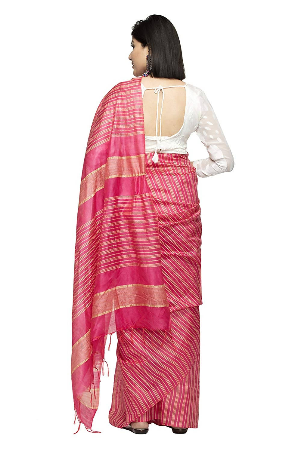 Mominos Fashion Magenta Color Bhagalpuri Saree