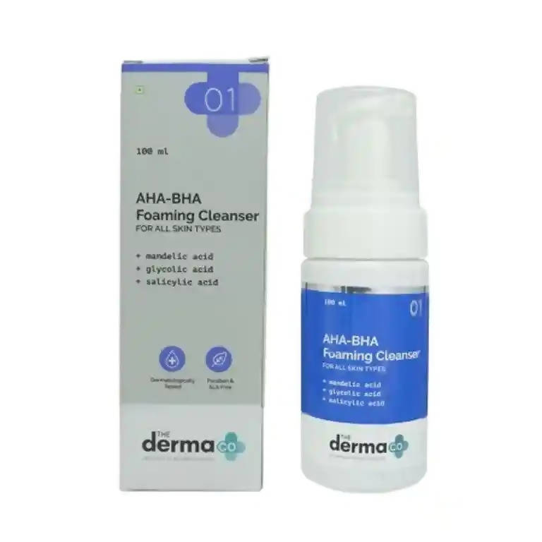 The Derma Co AHA-BHA Foaming Cleanser for All Skin Types