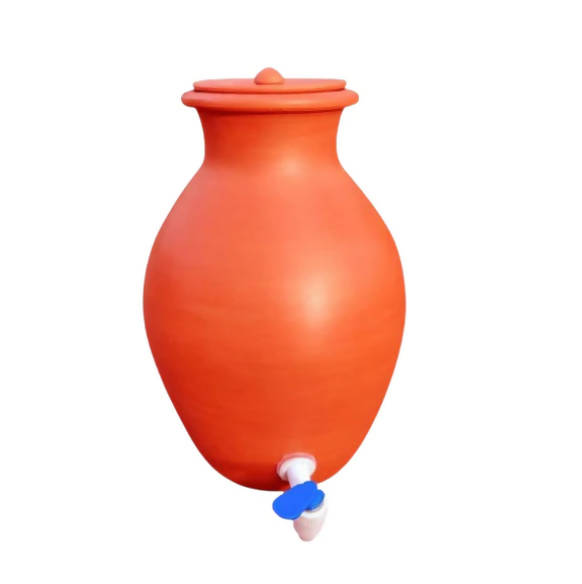 Tamas Handmade & Eco-Friendly Earthen Pot With Clay Lid & Tap - Distacart