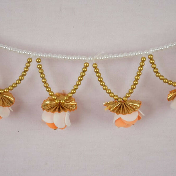 Kundan HandiKrafts Gold Orange Rose Thoranna - Distacart