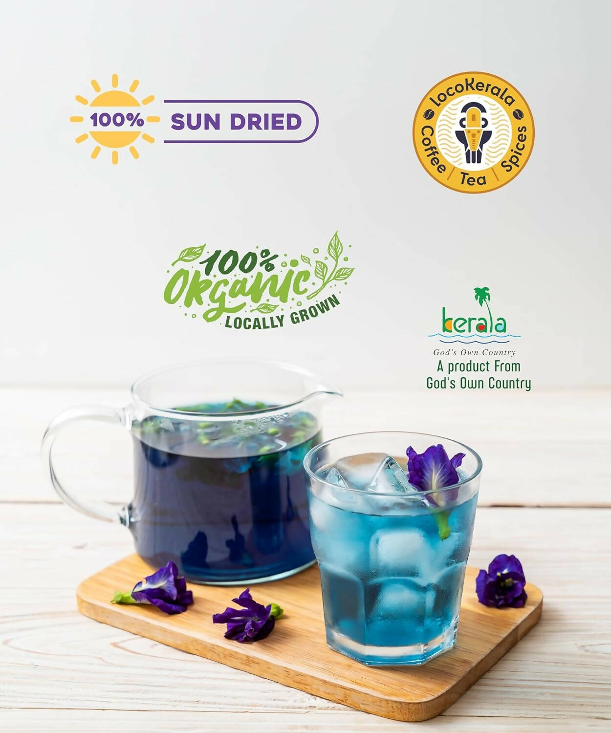 LocoKerala Butterfly Blue Pea Flower Tea - Distacart