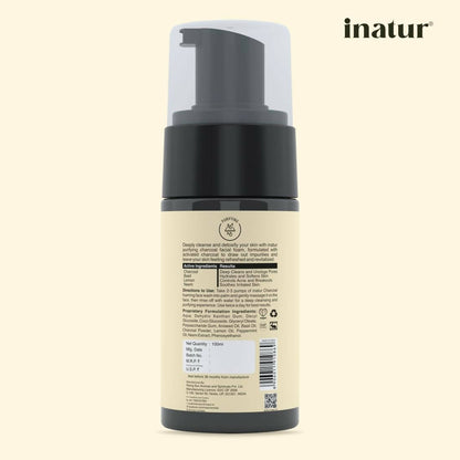Inatur Charcoal Foaming Face Wash - Distacart