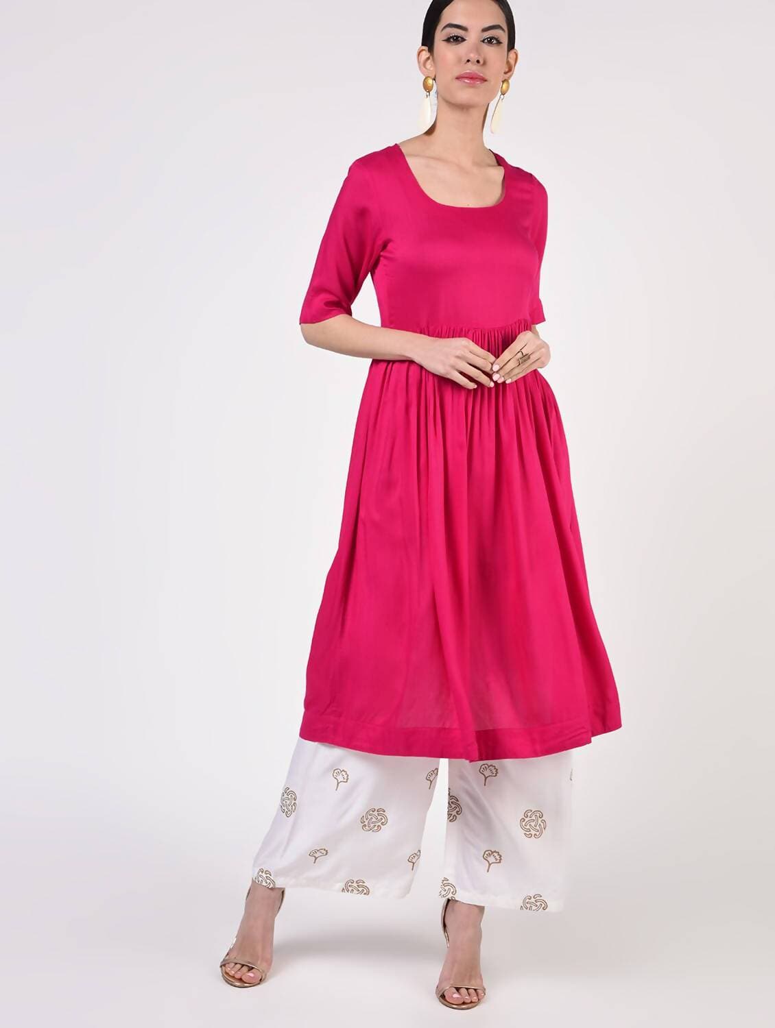 Pin-tuck Kurta Palazzo Set CH066K