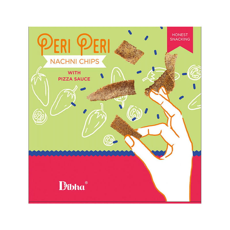 Dibha Peri Peri Nachni Chips with Pizza Sauce