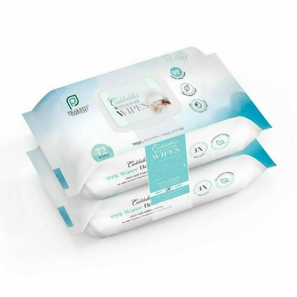 Cuddables 99% Water Baby Wipes - Natural Plant Made Cloth Wipes | 144 pcs Wet Baby Wipes (144 Wipes) - Distacart