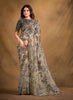 Grey Burning Tissue Designer Saree with Unstitched Blouse - Norita Mahitha - Distacart