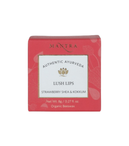 Mantra Herbal Lush Lips Strawberry, Shea & Kokkum - Distacart