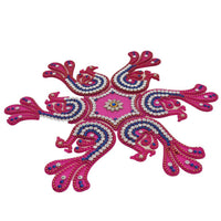 Thumbnail for Kundan HandiKrafts Peacock Rangoli Pink Color (Medium) - Distacart
