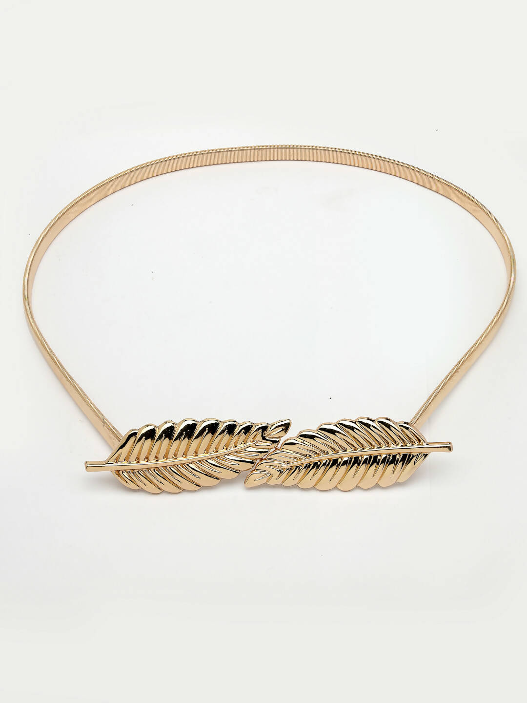 NVR Women Circular Gold Plated Stretchable Metal Belt - Distacart
