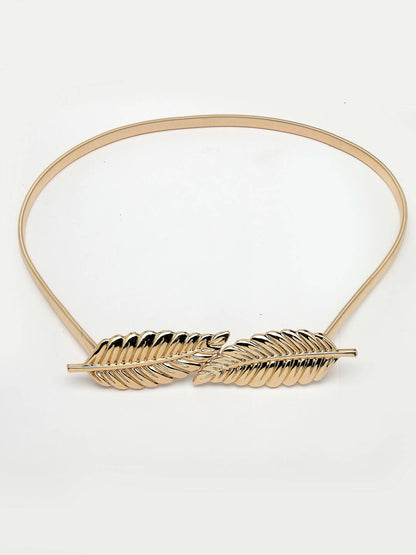 NVR Women Circular Gold Plated Stretchable Metal Belt - Distacart