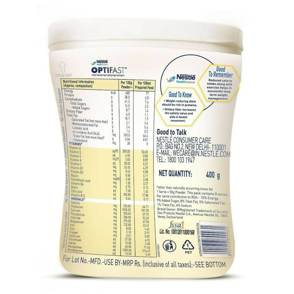 Nestle Optifast Weight Management Shake - Distacart