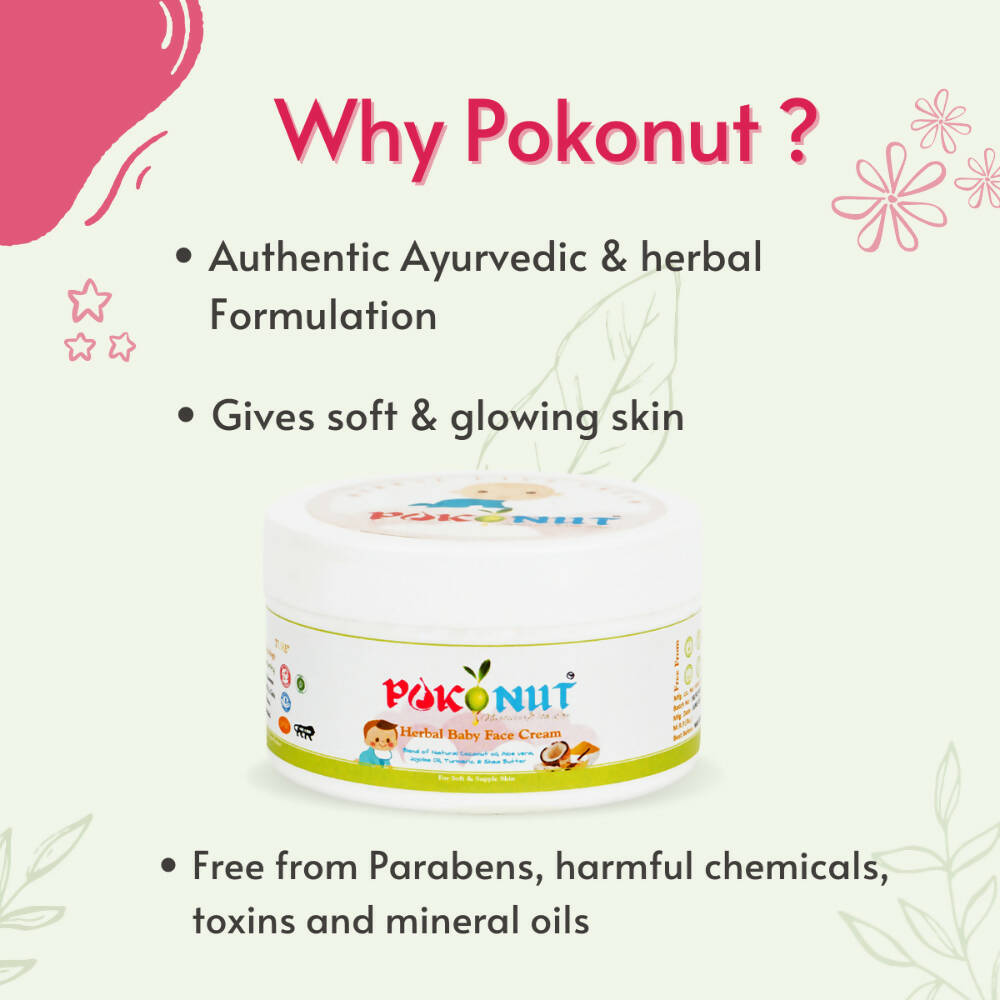 Pokonut Herbal Baby Face Cream - Distacart